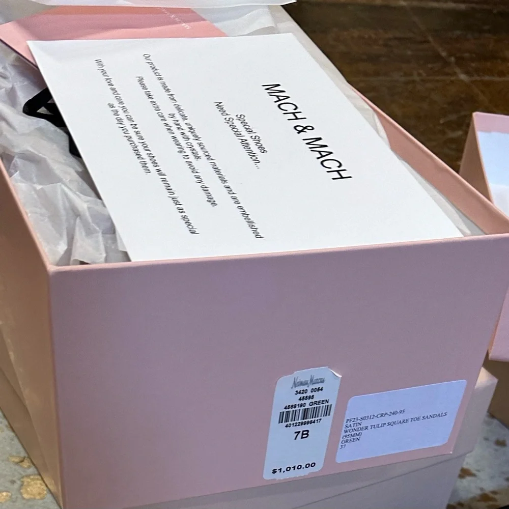 Mach and Mach 110mm Wonder Tulip Satin Sandals - Picture 3 of 5